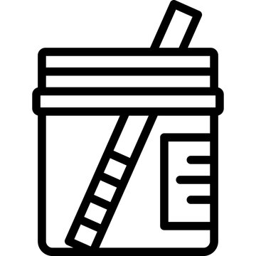 black and white urine test container clip art preview