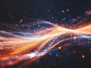 Obraz premium A visual representation of the universe expanding in dynamic, flowing shapes. focusing on the depth of space and the wonder of creation.