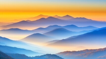 Fototapeta premium Misty Valley at Dawn with Soft Light