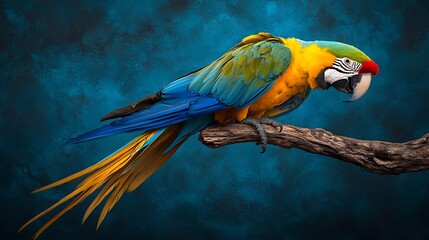 Fototapeta premium Vibrant parrot perched