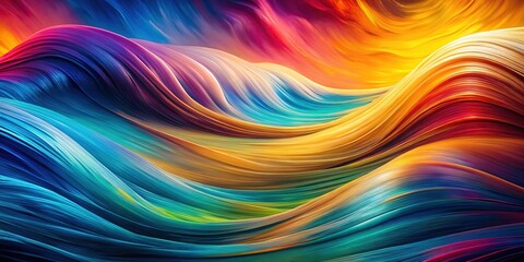 Obraz premium Dynamic Abstract Background Featuring Fluid Waves in Vibrant Colors for Creative Design Projects