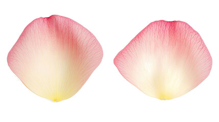 Soft Pink and Cream Cosmos Petals on Clear Background Generative AI