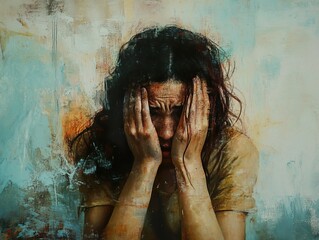Emotional Portrait: A Moment of Despair