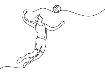 Fototapeta premium 20240820D-one line drawing sport-10