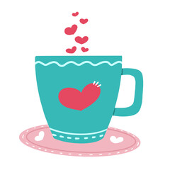 cup of coffee with heart