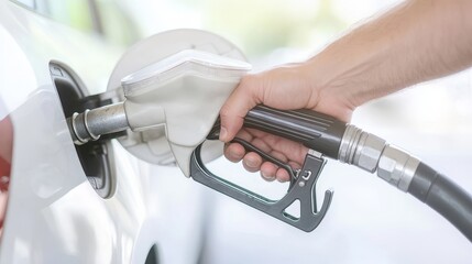 A person is filling up their car with gas