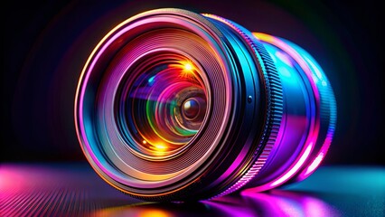 A vibrant lens, a window to a world of color and light, capturing the essence of a moment in time.