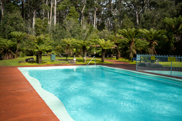outdoor swimming pool in forest in a national park in australia
