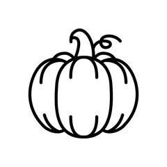 pumpkin icon vector in line style