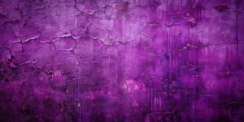 Obraz premium A Deeply Faded Purple Wall with a Distressed Texture and Cracked Surface