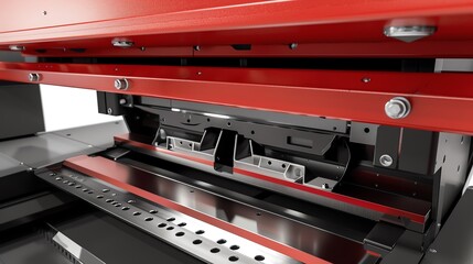 Obraz premium Sheet metal folding machine with automated controls