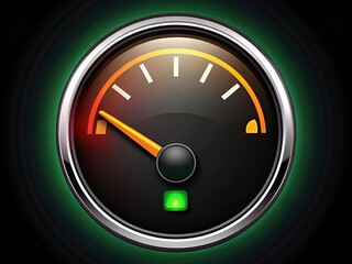 Naklejka premium Professional fuel gauge vector graphic designed specifically for automotive usage, fuel monitoring systems, and dashboard displays, showcasing high-quality visual appeal and precision representation.