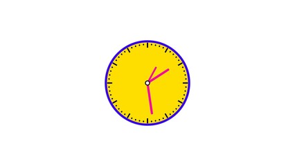 Illustration of Golden Clock Symbol Logo Sign in black background with gold shine effect. Clock 8 O'clock Time 3D Render.