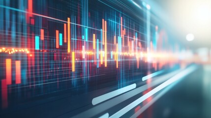 Digital Market Analysis with Clean Lines and High Contrast