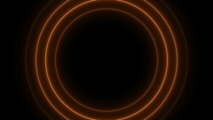 Abstract neon circle radio waves looping background. Searching process in futuristic interface .Radar signal concept.4k