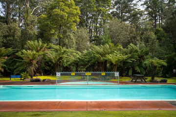 outdoor swimming pool in forest in a national park in australia