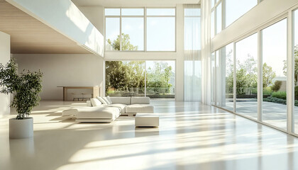 Fototapeta premium Minimalist and unique interior design in the house