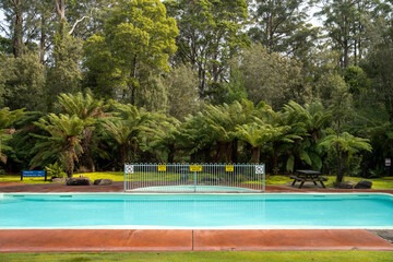 outdoor swimming pool in forest in a national park in australia