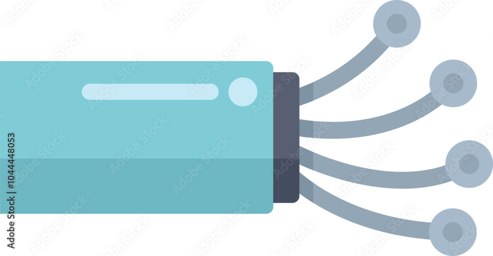 Poster modern technology transferring data through optical fiber with high speed using futuristic cable