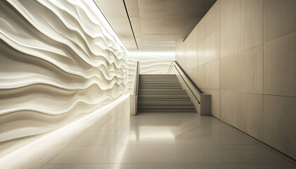 Obraz premium Minimalist and unique interior design in the house