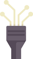 Electronic chip with connections growing from it symbolizing artificial intelligence