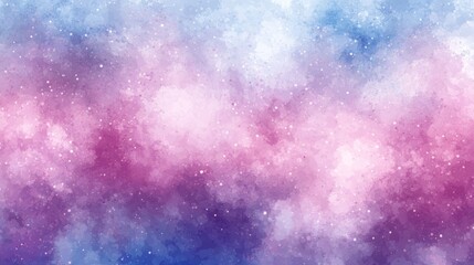Abstract Watercolor Galaxy Background   Pink  Blue  Purple  Stars  Cosmic  Space  Nebula