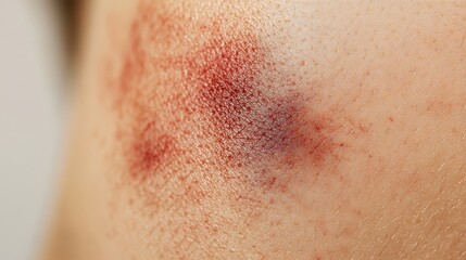 Close-up of a Bruised Area on Skin