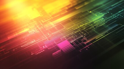 Vibrant Technology Interface with Diffused Lighting