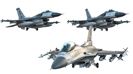 Fighter Jets Showcasing Aerial Skills in Clear Sky Generative AI