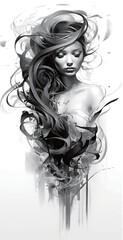 Fototapeta premium woman with long hair