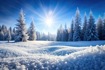 Obraz premium Serene winter background blanketed in snow at a tilted angle