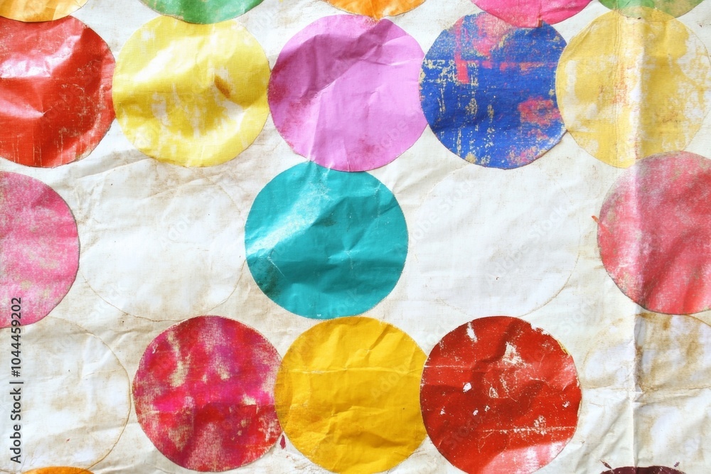 Aufkleber vibrant abstract polka dot pattern in festive textures