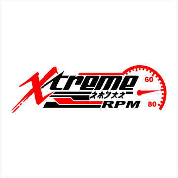 Sticker says Xtreme RPM with white background. This can be used as a graphic design