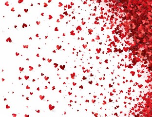 Red Hearts Falling Background