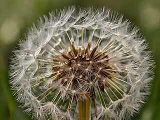 dandelion or randa tapak flower blooming in a close-up photo during the day