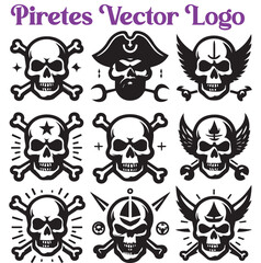 Fototapeta premium Pirates Vector logo set t
