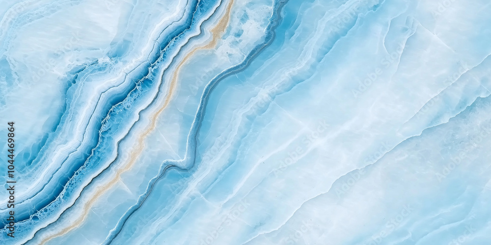 Poster stunning blue marble surface with intricate patterns and textures, showcasing flowing lines and subtle variations in color. This elegant design adds touch of sophistication to any space