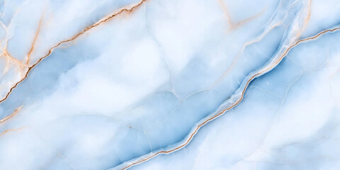 Naklejka premium stunning blue marble surface with soft, flowing patterns and delicate golden veins, creating serene and elegant aesthetic. Perfect for backgrounds or design elements