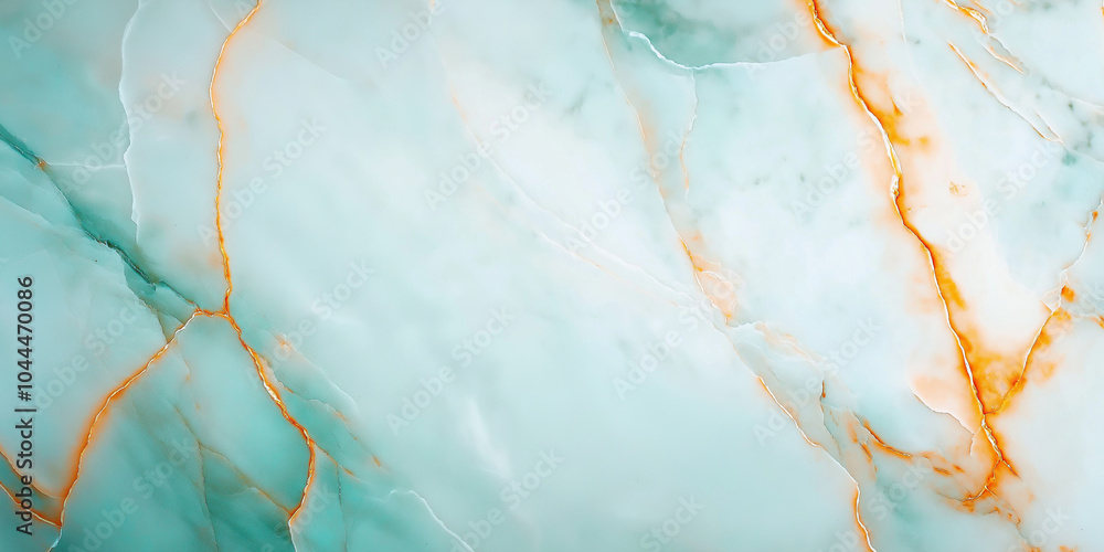Poster stunning calacatta borghini marble surface featuring smooth texture with soft turquoise and striking