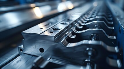 A bending machine bending a metal rod