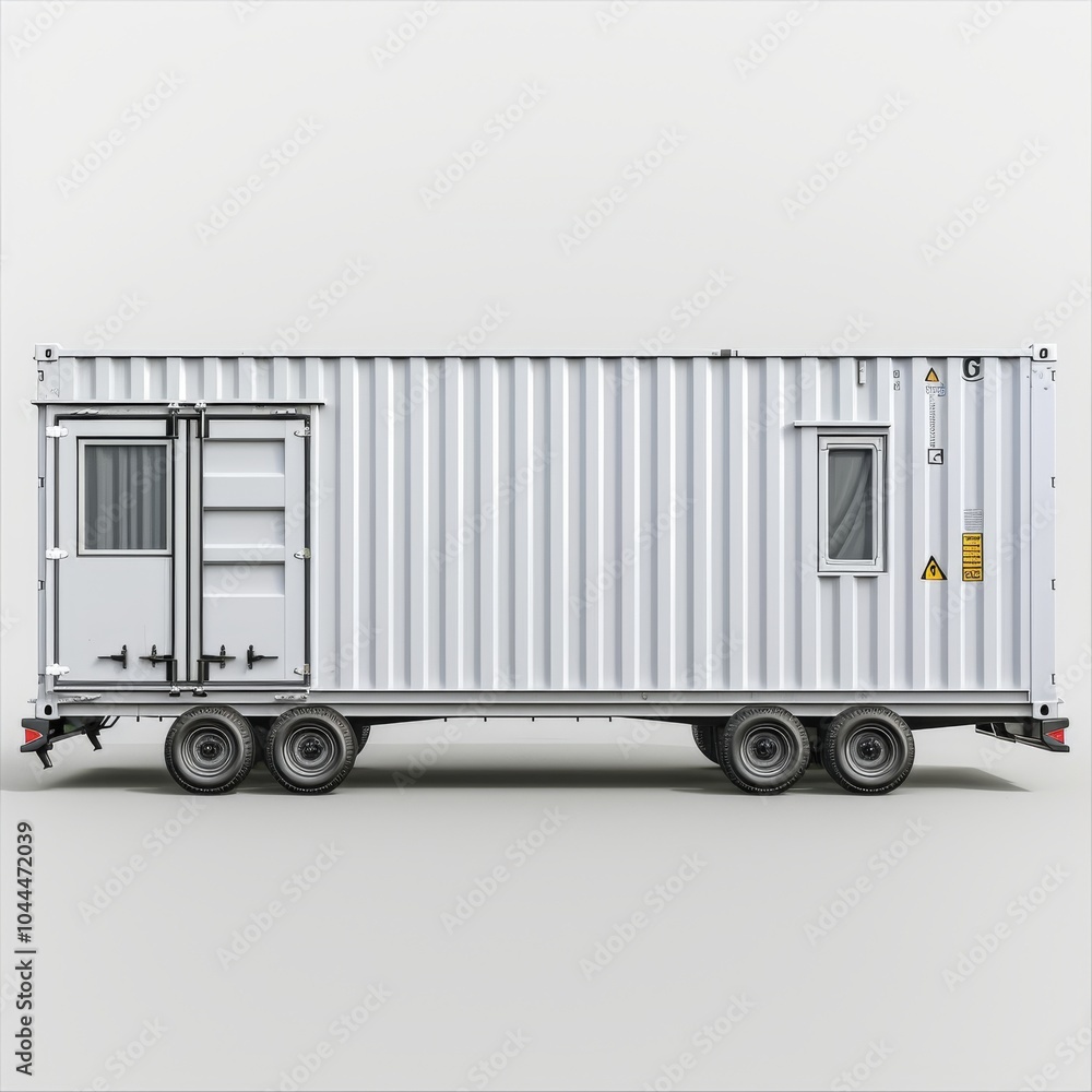 Poster realistic 3d container model for visualization projects