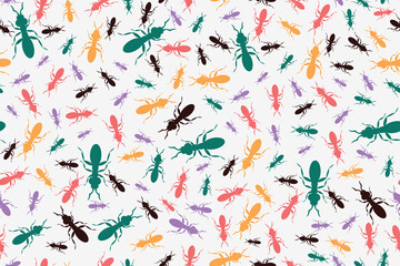 Fototapeta premium ant seamless pattern 