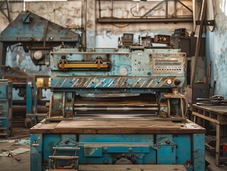 A bending machine in a workshop with other machinery