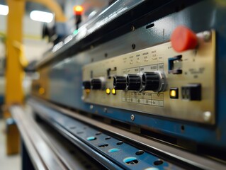 A bending machine with a detailed view of the bending process