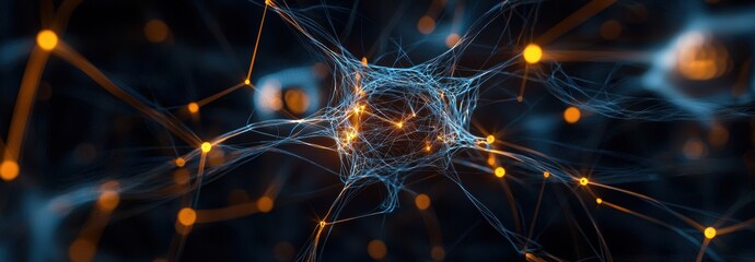 Explore a dynamic visualization depicting complex network structures. This vivid abstract graphic showcases connections and interactions in a digital realm, ideal for tech and data themes.