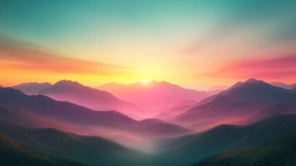 Obraz premium An artistic representation of haze, featuring soft gradients and light diffusion that create a dreamlike landscape .