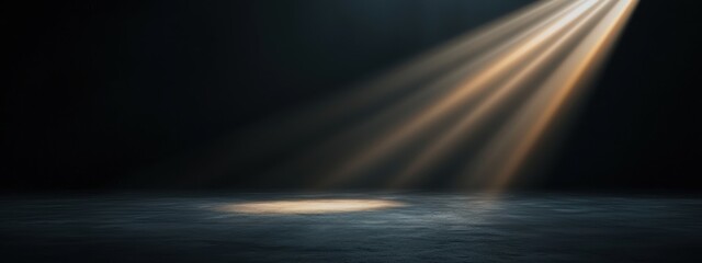 A striking composition featuring soft light beams on a dark, minimalistic background. This image evokes a serene and peaceful mood, perfect for creative projects.