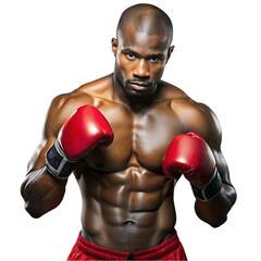 Attractive African american man boxer