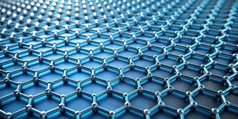 Fototapeta premium Hexagon layers of graphene stacked in rendering , graphene, layering, stacking, nanomaterials, super materials