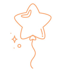 happy birthday balloon star